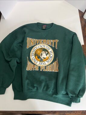 Soffe Dark Green University of South Florida Crewneck Sweatshirt